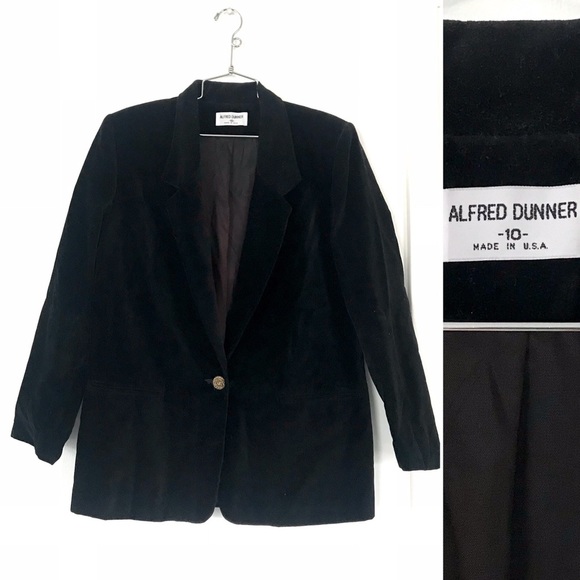 Vintage Jackets & Blazers - Vintage 1980’s black velvet blazer jacket coat